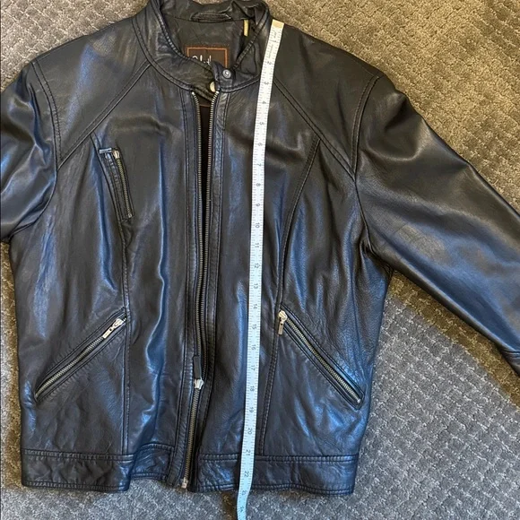 Cole Haan Black Leather Jacket - Picture 7 of 7